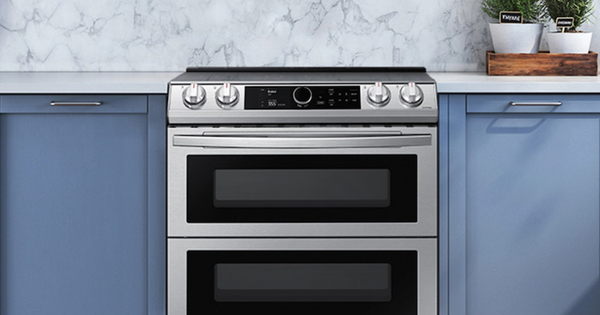 Above the Fold Image  - Slide-In Electric Range Reviews - The Top 5 Best Models of 2023 - Samsung  NE63T8751SS