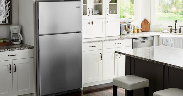 Above the Fold Image  - The 6 Best Top Freezer Refrigerator Models for 2023- Maytag MRT118FFFZ