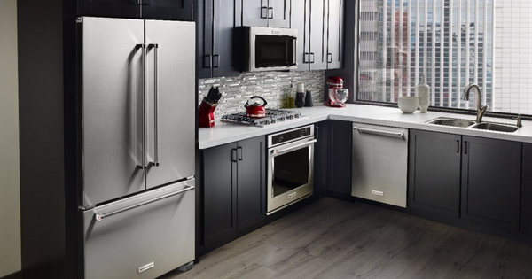 Above the Fold Image - The 5 Best Counter Depth Refrigerators -  KitchenAid KRFC300ESS 