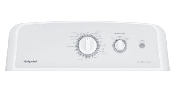 Hotpoint Dryer Reviews_Hotpoint HTX24GASKWS Dryer Controls