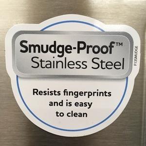 Smudge Proof Stainless Steel Appliances - Frigidaire Label