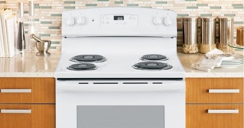 Coil Top Electric Range Reviews - Frigidaire vs GE - GE Appliances JBS360DMWW Lifestyle Image