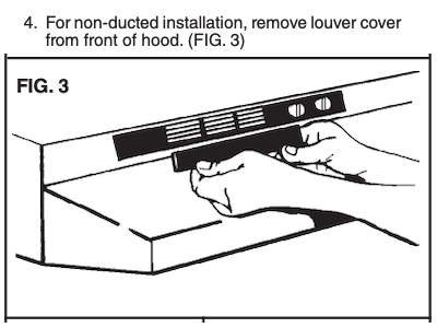 Convertible Range Hood Install Instructions Example - Broan 46000 Series