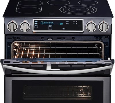 Double Oven Range - Samsung NE58K9850WG Dual Door Flex Duo