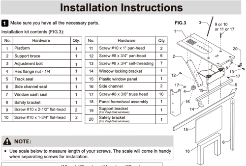 Frigidaire Casement Window Air Conditioner Installation Instructions Snapshot