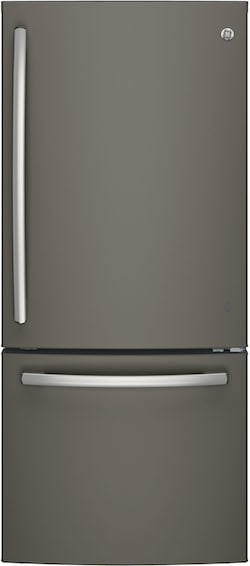 GE Slate Appliances GDE21EMKES bottom freezer refrigerator