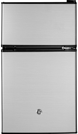 GE GDE03GLKLB Double-Door Compact Refrigerator