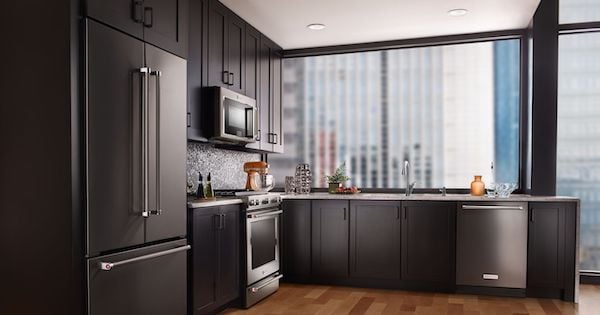 KitchenAid Black Stainless Steel Appliance Suite