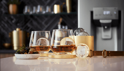 LG Craft Ice Refrigerator Whiskey Lifestyle Image