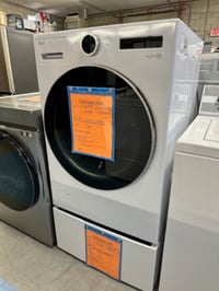 LG WM6500HWA Front Load Washer and LG WDP6W Pedestal