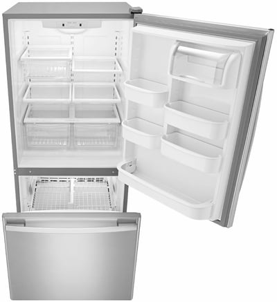 Amana ABB1924BRM Bottom Freezer Refrigerator - Doors Open