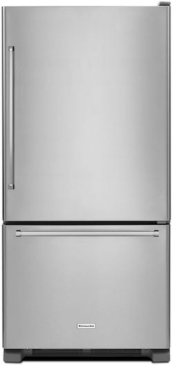 Largest Bottom Freezer Refrigerator KITCHENAID KRBR102ESS