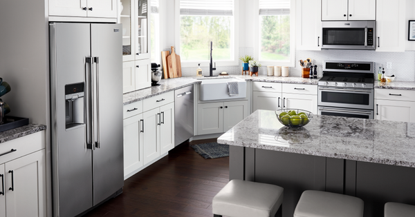 The 7 Best Side by Side Refrigerator Models for 2023 - Maytag MSC21C6MFZ - Above the Fold Image