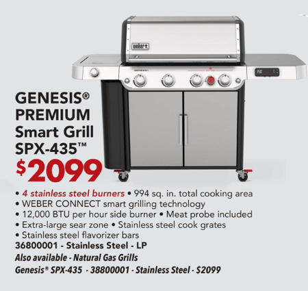 Weber Genesis Premium Smart Grill SPX-435 2023 Poster