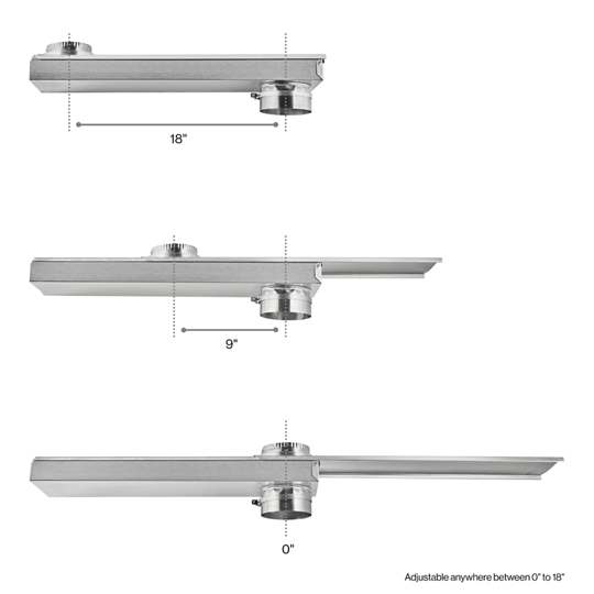 Whirlpool  Dryer telescoping vent periscope dimensioins