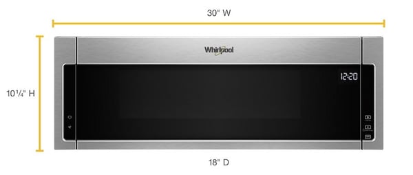 Whirlpool Low Profile Microwave Dimensions