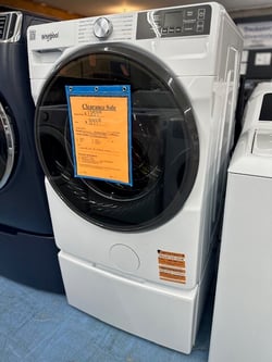 Whirlpool WFW5720RW Front Load Washer and WFP2715HW Pedestal