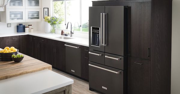 black stainless steel appliances