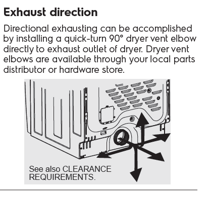 Dryer 4-Way Side Vent Kit